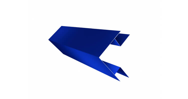 Планка угла внешнего сложного Экобрус PE с пленкой RAL 5002 ультрамариново-синий