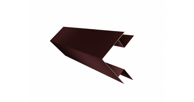Планка угла внешнего сложного Экобрус GreenCoat Pural RR 887 шоколадно-коричневый