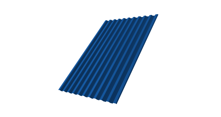 Профнастил С21R 0.45 PE RAL 5005 сигнальный синий