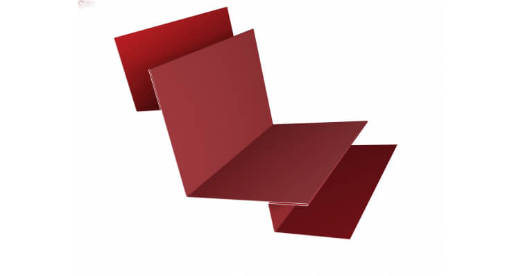 Планка угла внутреннего сложная 90мм PE с пленкой RAL 3011 коричнево-красный