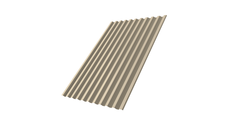 Профнастил С21 R 0,5 Satin RAL 1015 светлая слоновая кость