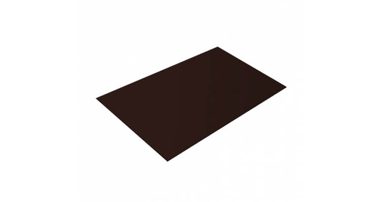Плоский лист 0,5 Satin с пленкой RAL 8017 шоколад