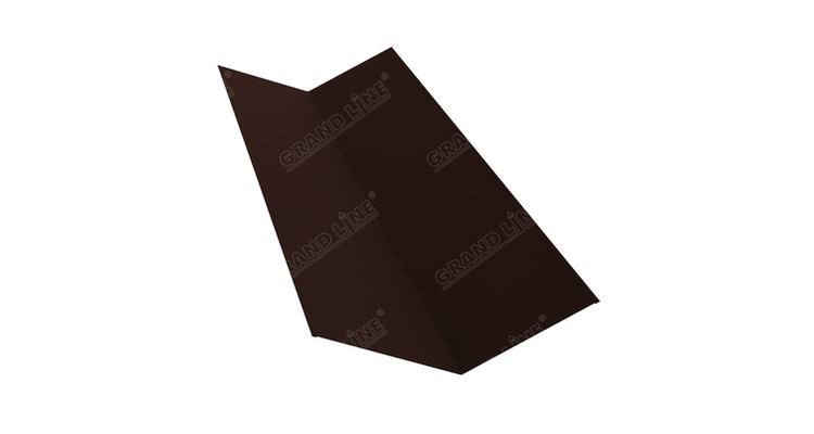 Планка ендовы верхней 145х145 0,5 PE с пленкой RAL 8017 шоколад (2м)