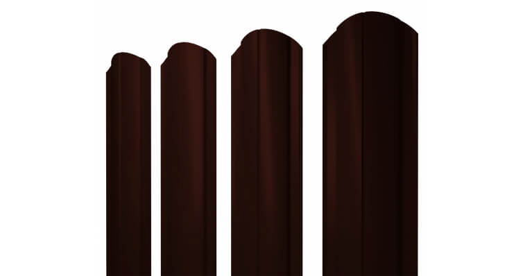 Штакетник Круглый фигурный 0,45 Drap RR 32 темно-коричневый