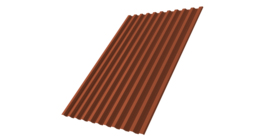 Профнастил С21R 0,5 Satin Мatt RAL 8004 терракота