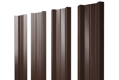 Штакетник М-образный А с прямым резом 0.4 PE-Double RAL 8017 шоколад