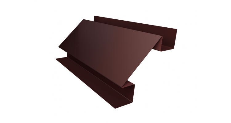 Планка угла внутреннего сложного Экобрус GreenCoat Pural Matt RR 887 шоколадно-коричневый (RAL 8017 шоколад)