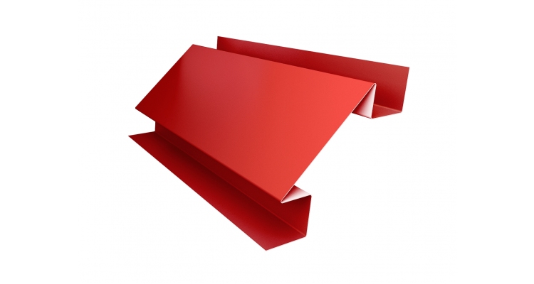 Планка угла внутреннего сложного Экобрус PE с пленкой RAL 3003 рубиново-красный