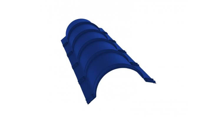 Планка конька полукруглого 0,45 PE RAL 5002 ультрамариново-синий (1,97м)