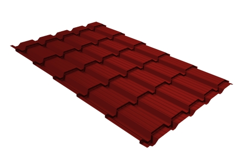 Металлочерепица Верховье квадро профи Grand Line 0,5 Rooftop Бархат RAL 3011 коричнево-красный