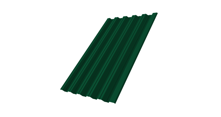 Профнастил НС35R 0,5 Satin Matt RAL 6005 зеленый мох