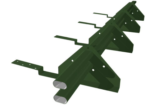 Снегозадержатель трубчатый для композитной черепицы Roman RAL 6020 (3м)