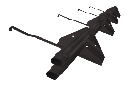 Снегозадержатель трубчатый для натуральной черепицы Стандарт RAL 8019 3м (профиль до 50мм)