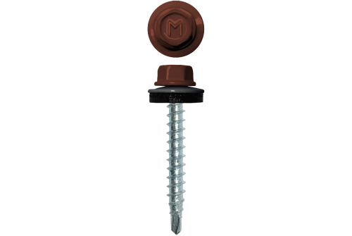 Саморез кровельный Daxmer 4,8х35 RAL 8004 (250) сверло №1