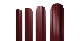 Штакетник П-образный A фигурный 0,4 PE RAL 3005 красное вино